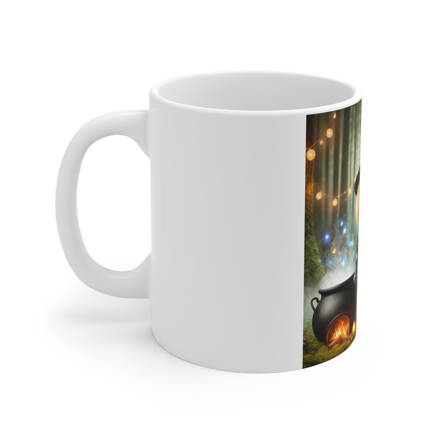 Goldendoodle Wizard Halloween Mug - Magical Dog Mug with Cauldron Design