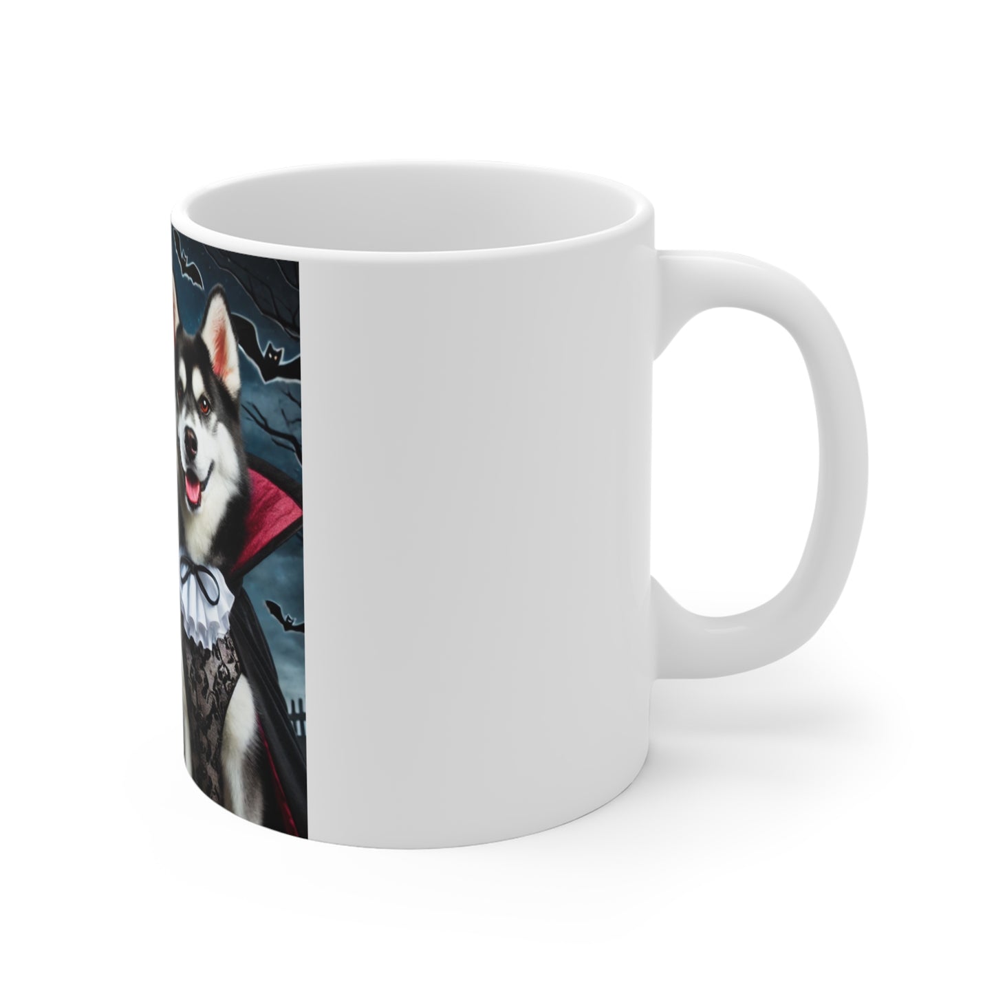 Spooky Siberian Husky Halloween Mug - Vampire Dog Design | Perfect for Husky Lovers