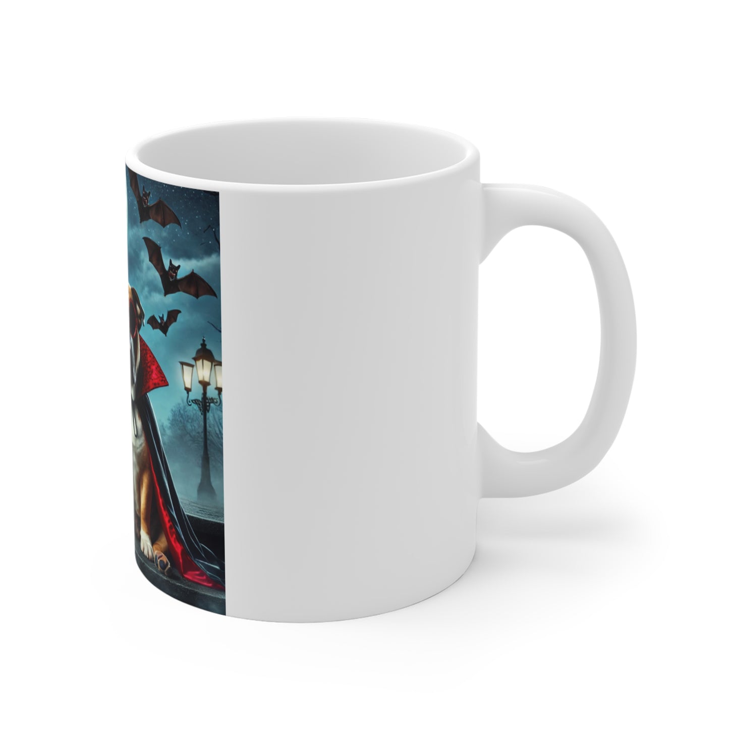 Bulldog Vampire Halloween Mug - Spooky Dog Lover's Mug