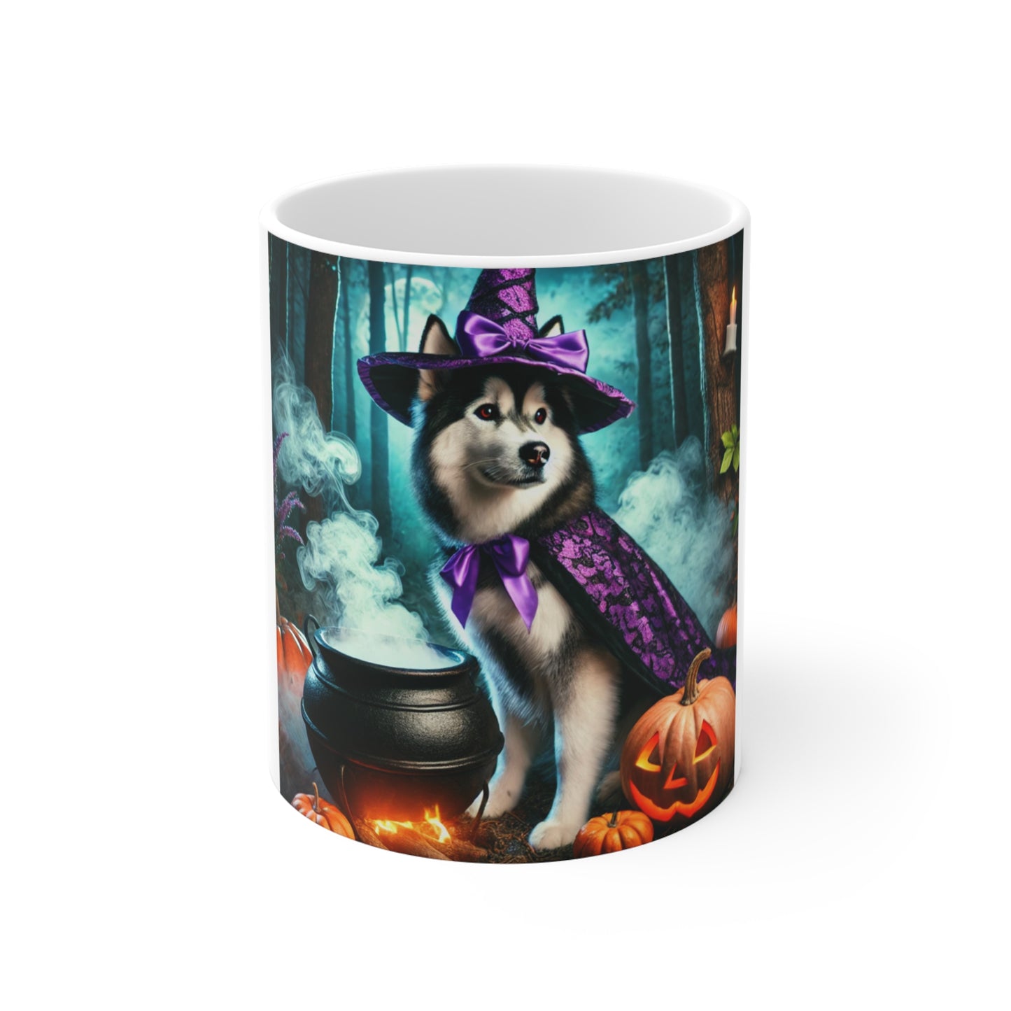 Siberian Husky Witch Halloween Mug - Magical Dog Lover's Mug