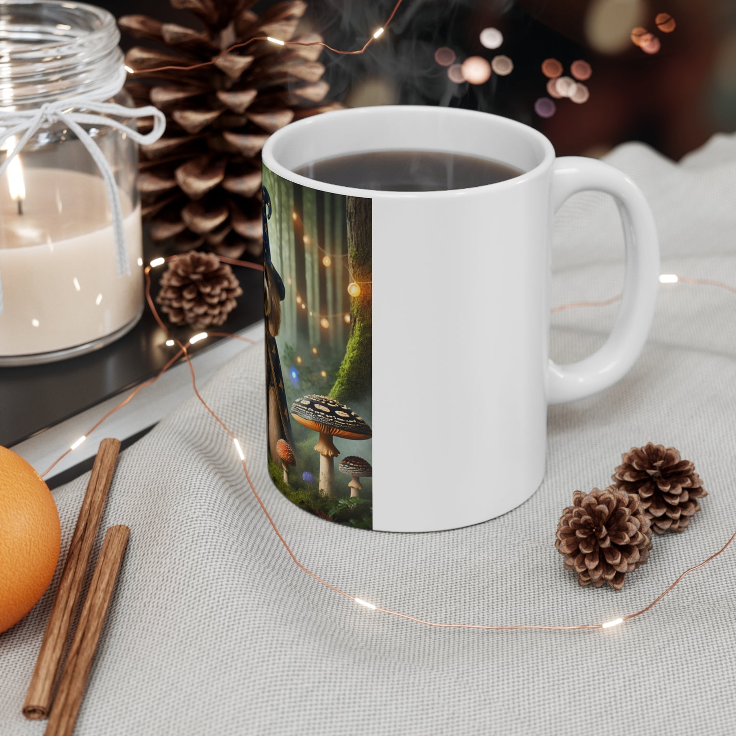 Goldendoodle Wizard Halloween Mug - Magical Dog Mug with Cauldron Design