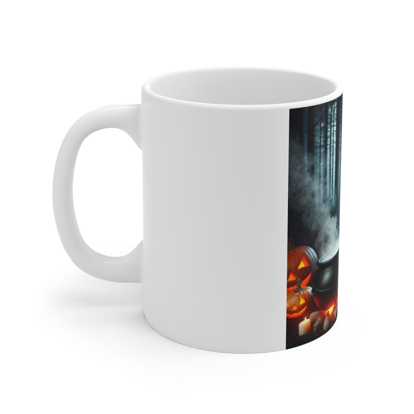 Siberian Husky Witch Halloween Mug - Magical Dog Mug with Cauldron Design
