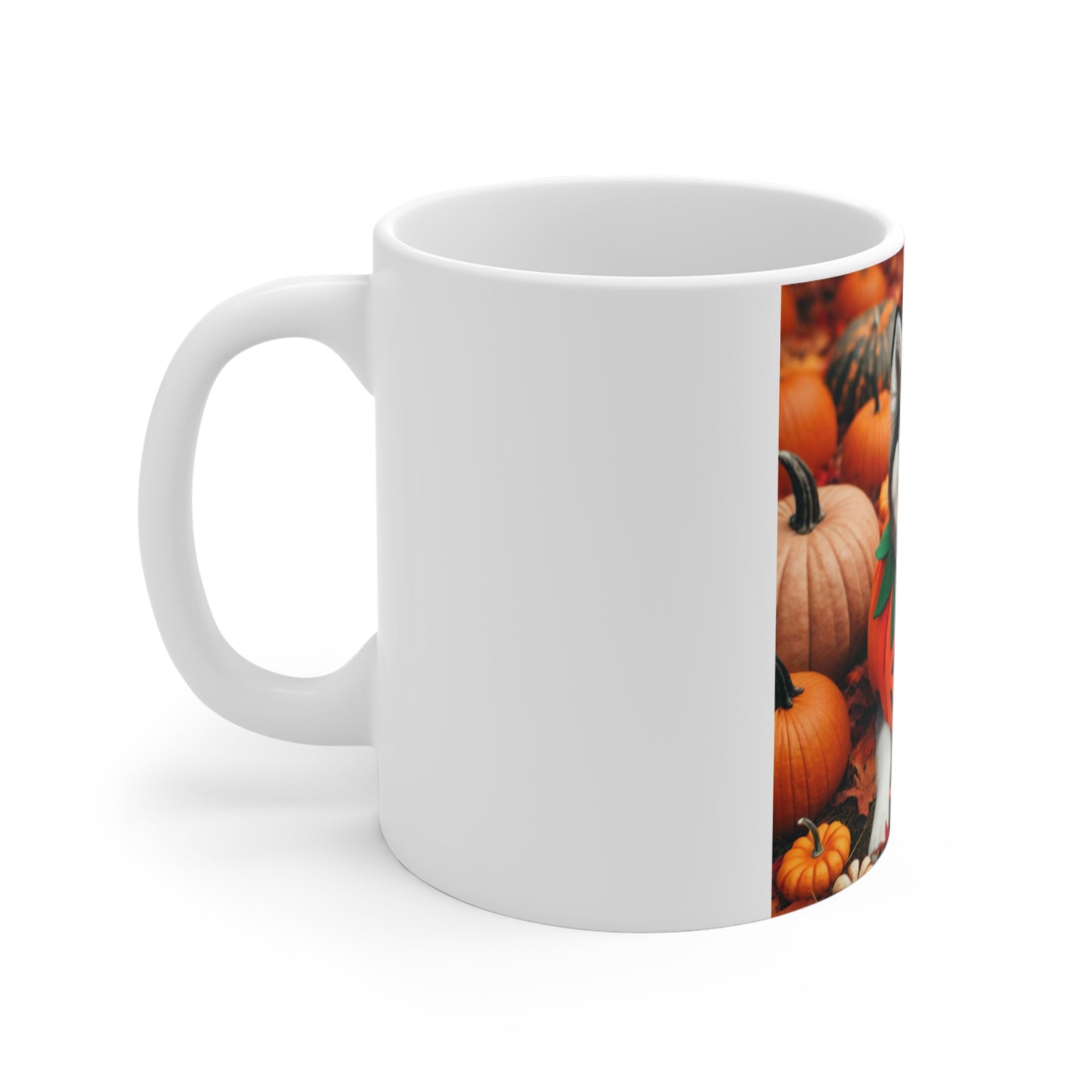 Siberian Husky Pumpkin Halloween Mug - Cute Dog Lover's Mug for Halloween