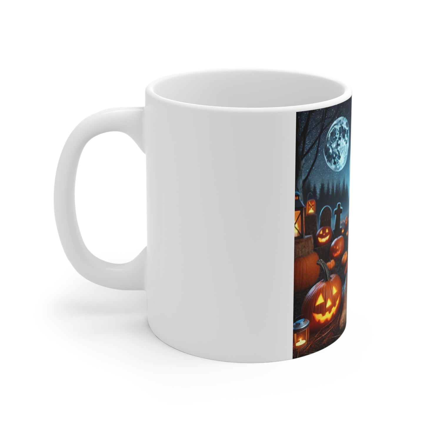 Goldendoodle Pumpkin Patch Halloween Mug - Spooky Dog Mug in Haunted Pumpkin Patch