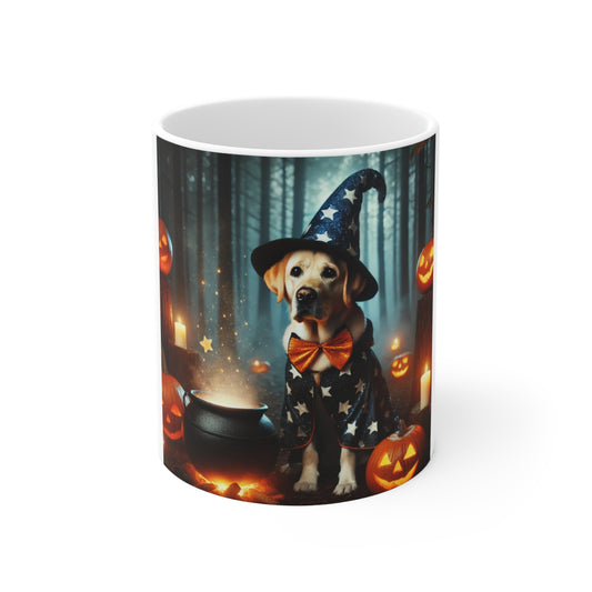 Labrador Retriever Wizard Halloween Mug - Magical Dog Lover's Mug