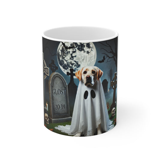 Labrador Retriever Ghost Halloween Mug - Spooky Dog Lover's Mug