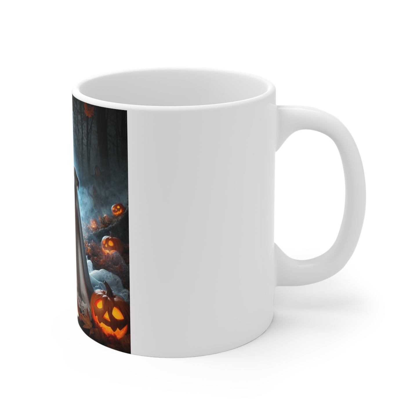 Bulldog Ghost Halloween Mug - Spooky Dog Mug for Halloween Lovers