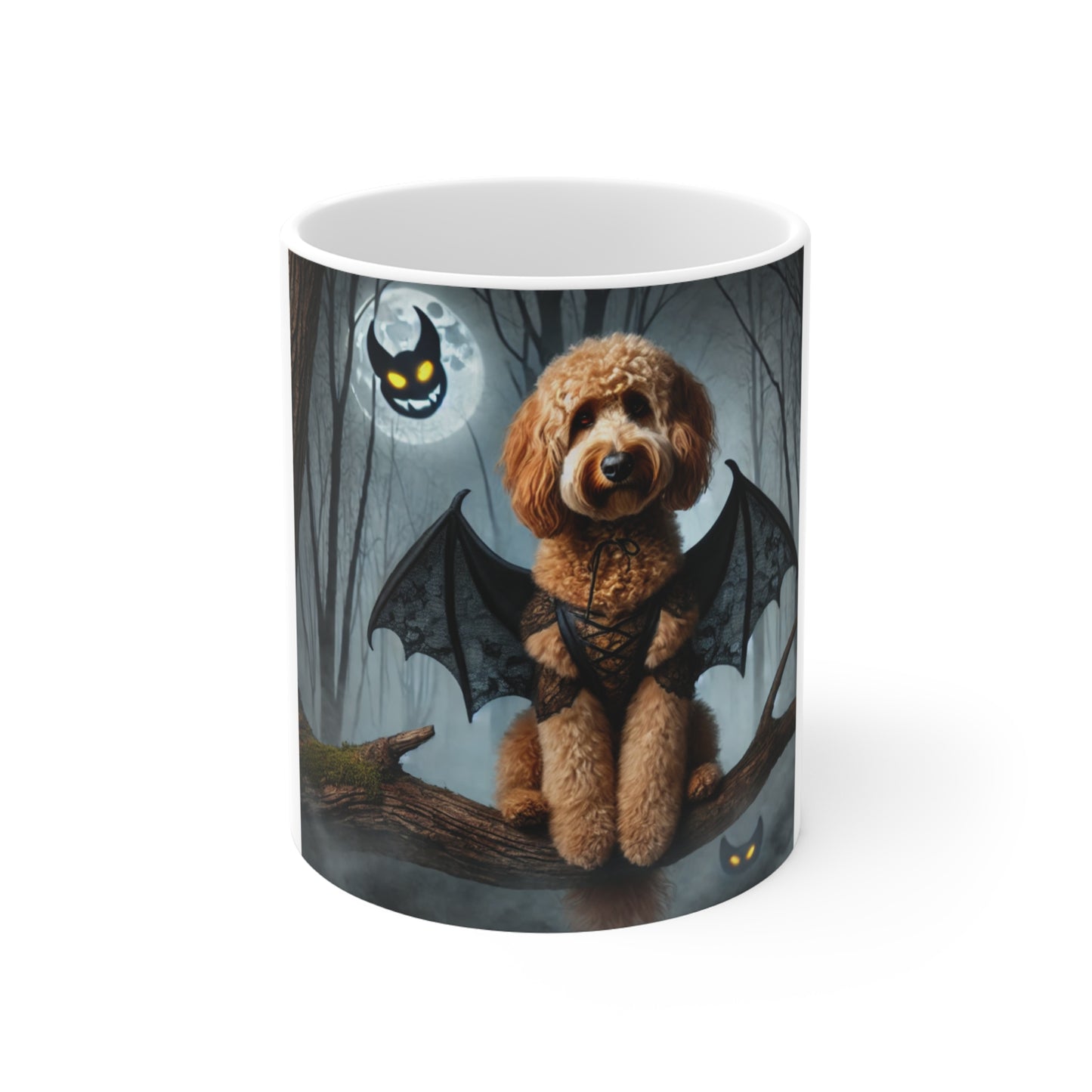 Goldendoodle Bat Halloween Mug - Spooky Dog Mug for Halloween Lovers