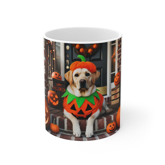 Labrador Retriever Pumpkin Halloween Mug - Cute Dog Lover's Mug for Halloween