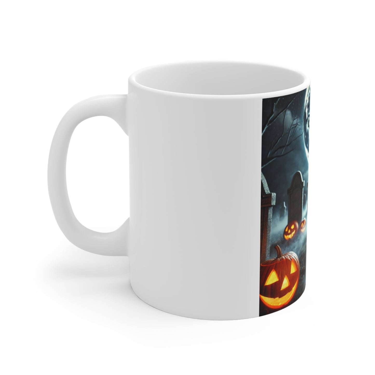 German Shepherd Skeleton Halloween Mug - Spooky Dog Mug for Halloween Lovers