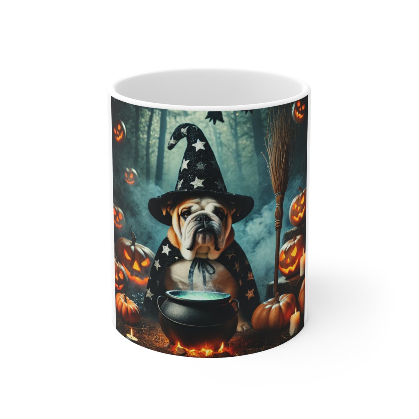 Bulldog Wizard Halloween Mug - Magical Dog Lover's Mug