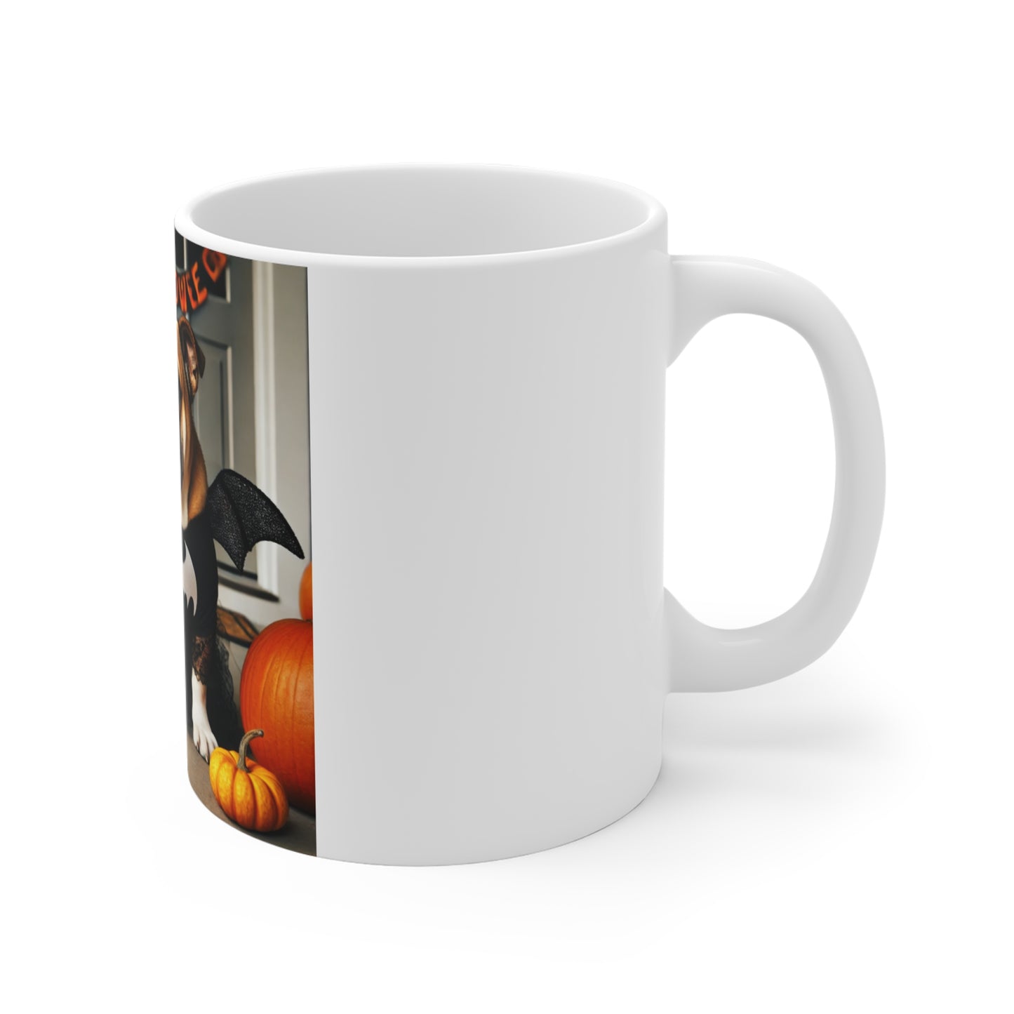 Bulldog Bat Halloween Mug - Adorable Bat-Themed Dog Mug for Halloween