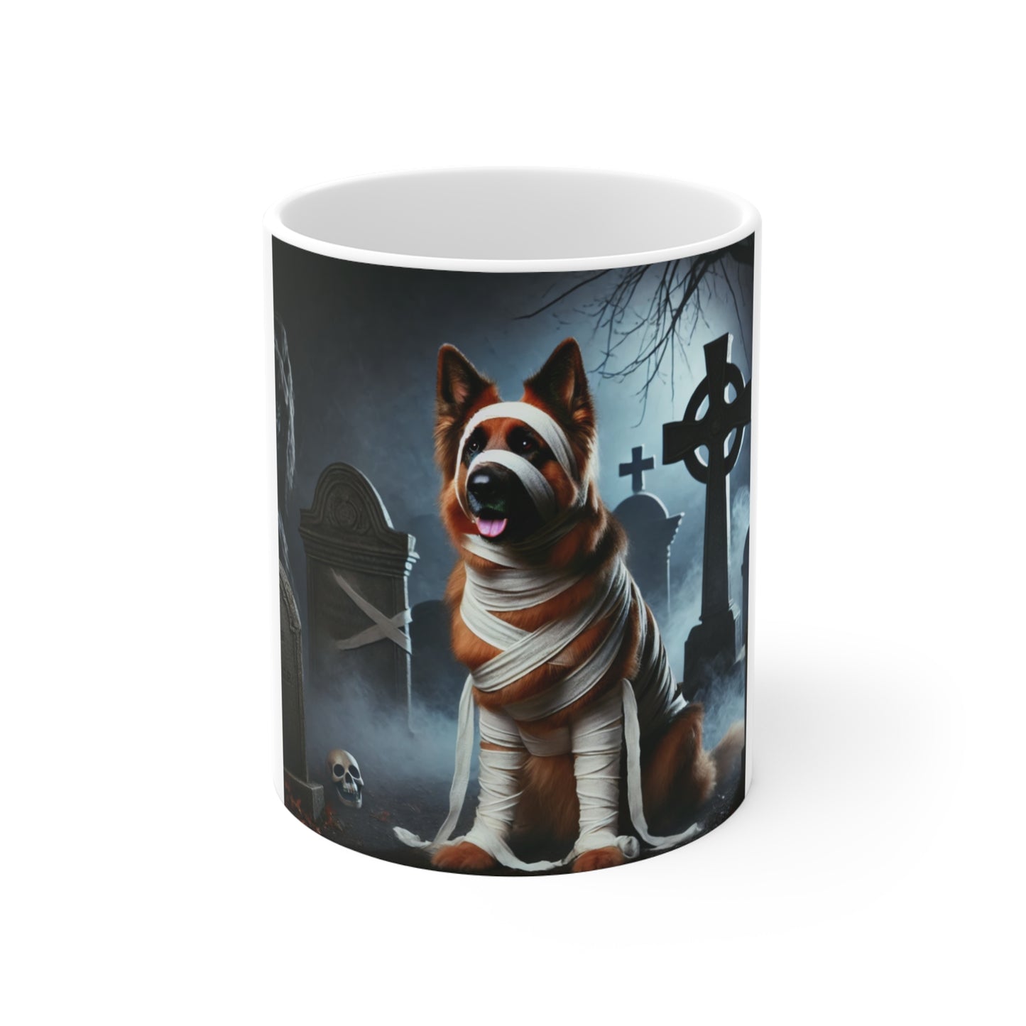 German Shepherd Mummy Halloween Mug - Spooky Dog Lover's Mug